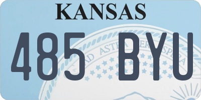 KS license plate 485BYU