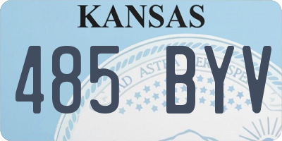 KS license plate 485BYV