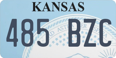 KS license plate 485BZC