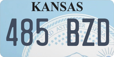 KS license plate 485BZD