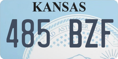 KS license plate 485BZF