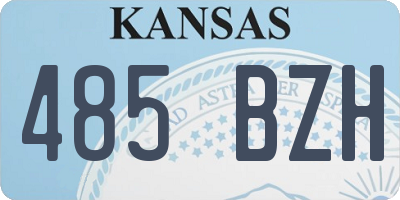 KS license plate 485BZH