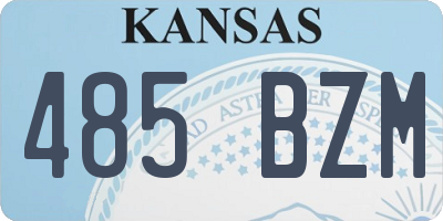 KS license plate 485BZM
