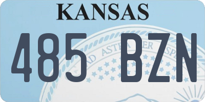KS license plate 485BZN