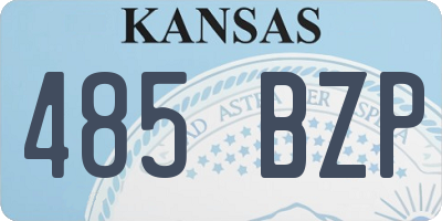 KS license plate 485BZP