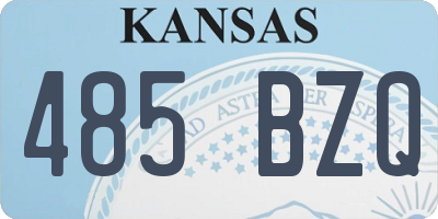 KS license plate 485BZQ