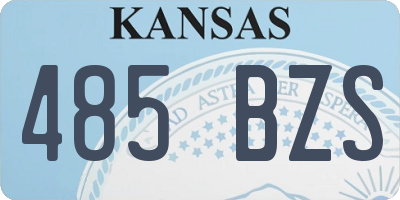 KS license plate 485BZS