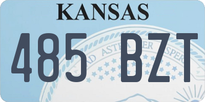 KS license plate 485BZT