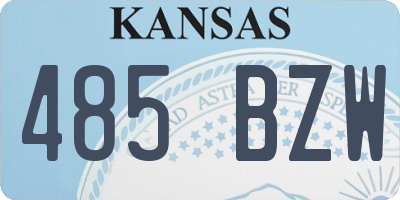 KS license plate 485BZW