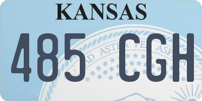 KS license plate 485CGH