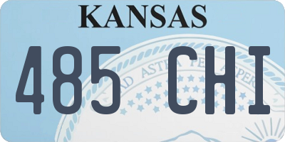 KS license plate 485CHI