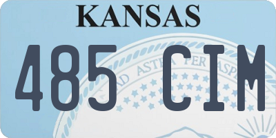 KS license plate 485CIM