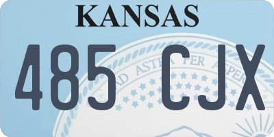 KS license plate 485CJX