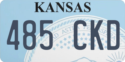KS license plate 485CKD