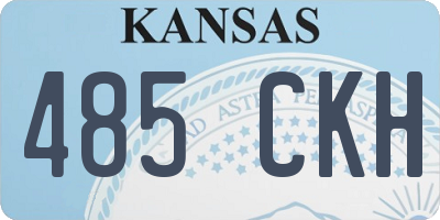 KS license plate 485CKH