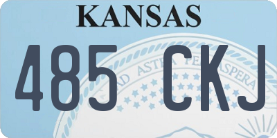 KS license plate 485CKJ
