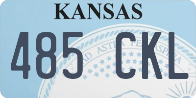 KS license plate 485CKL