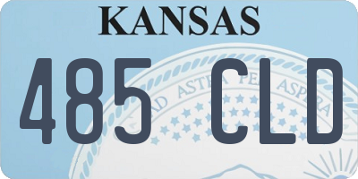 KS license plate 485CLD