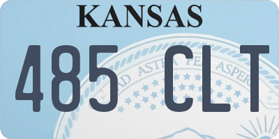 KS license plate 485CLT