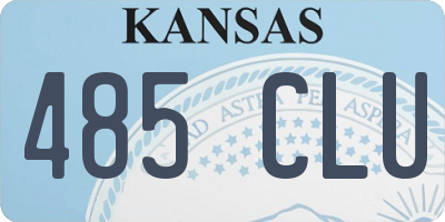 KS license plate 485CLU