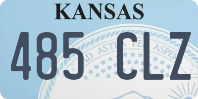 KS license plate 485CLZ