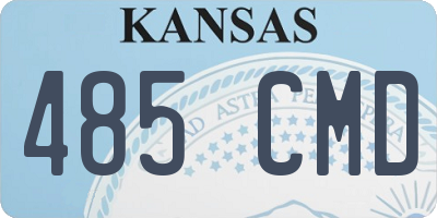 KS license plate 485CMD