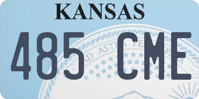 KS license plate 485CME