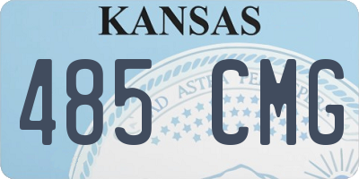 KS license plate 485CMG