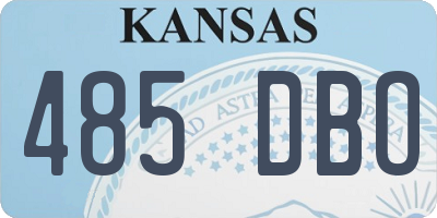 KS license plate 485DBO