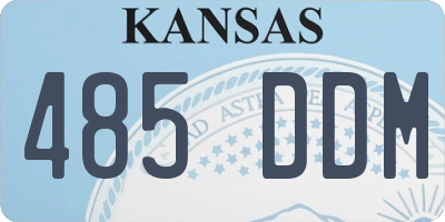 KS license plate 485DDM