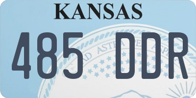 KS license plate 485DDR