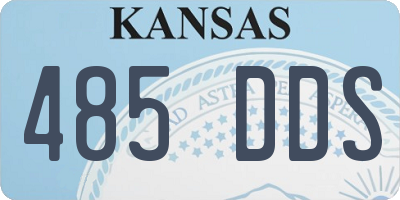 KS license plate 485DDS