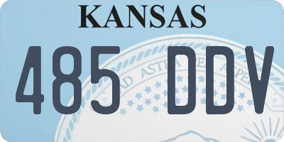 KS license plate 485DDV