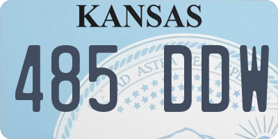 KS license plate 485DDW