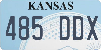 KS license plate 485DDX