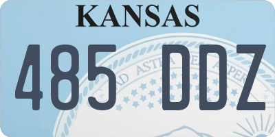 KS license plate 485DDZ