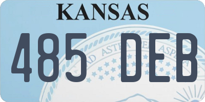 KS license plate 485DEB