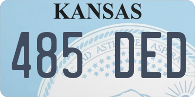 KS license plate 485DED