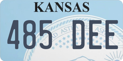 KS license plate 485DEE