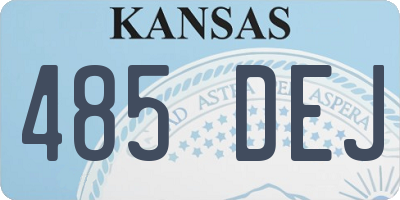 KS license plate 485DEJ