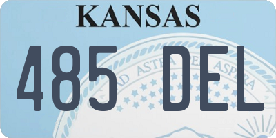 KS license plate 485DEL