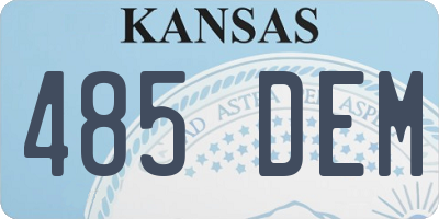 KS license plate 485DEM