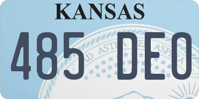 KS license plate 485DEO