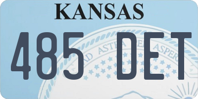 KS license plate 485DET