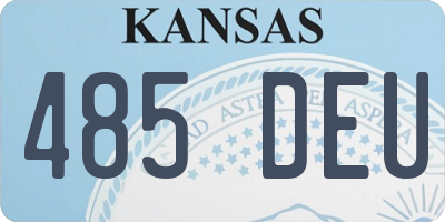 KS license plate 485DEU
