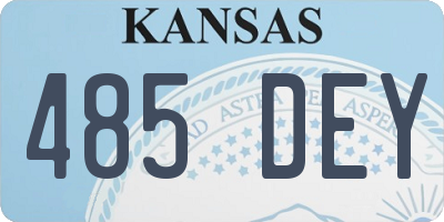 KS license plate 485DEY