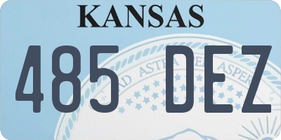 KS license plate 485DEZ