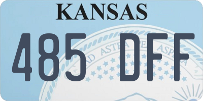 KS license plate 485DFF