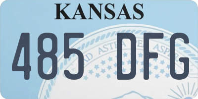 KS license plate 485DFG