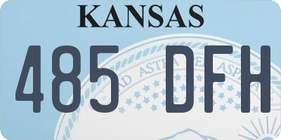 KS license plate 485DFH